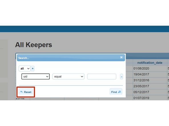 In the second box, select the search criteria.