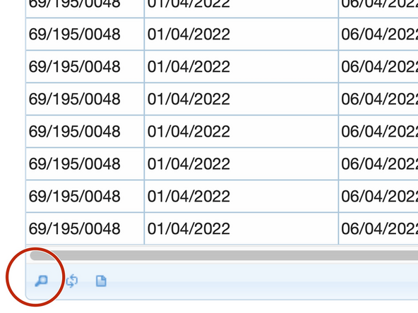 Click on the spy glass icon bottom left to open the search box.
