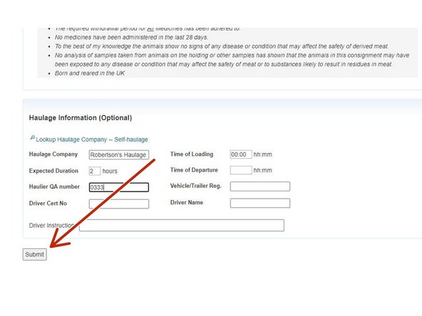 Click on the relevant section and make the necessary change/s.  Select the &quot;Submit&quot; button at the bottom to save any changes.