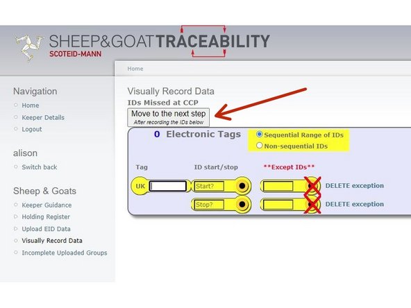 Click on 'Move to the next step'