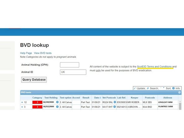 Please see the guide titled BVD tests for more information on this page.