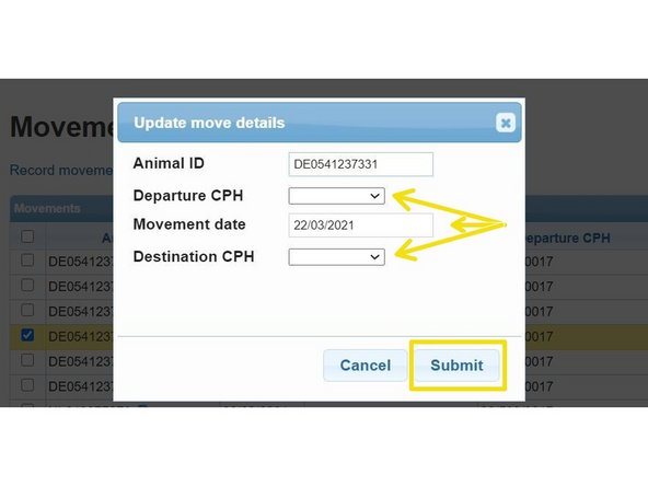 A box will appear. Check the details are correct and click update.