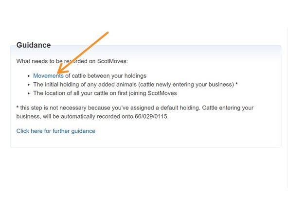 Click Movements to go to the Movements page.