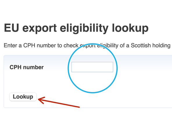 For the location you wish to look up, enter the CPH number here