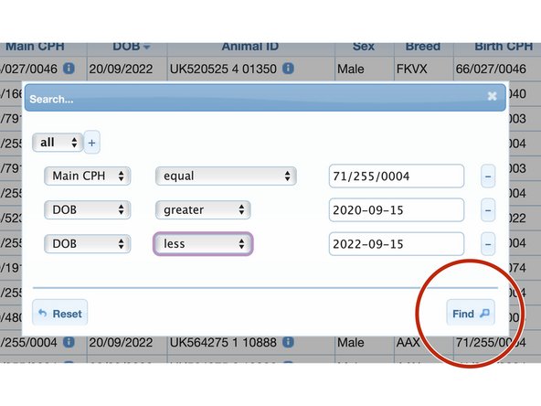 Add a line for each of the search criteria required using the '+' and selecting from the drop down boxes