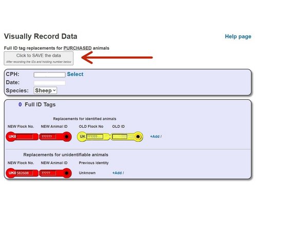Click on Click to SAVE the data once you have entered all the required information