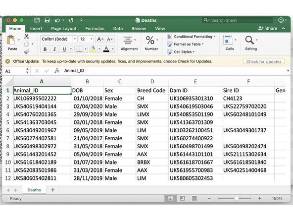 Clicking on the paper icon bottom left of your table, when your selection is displayed, downloads a file to your device.