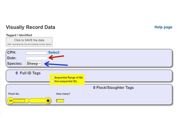 Enter your CPH or click on the Select button to view your frequently used CPH's.
