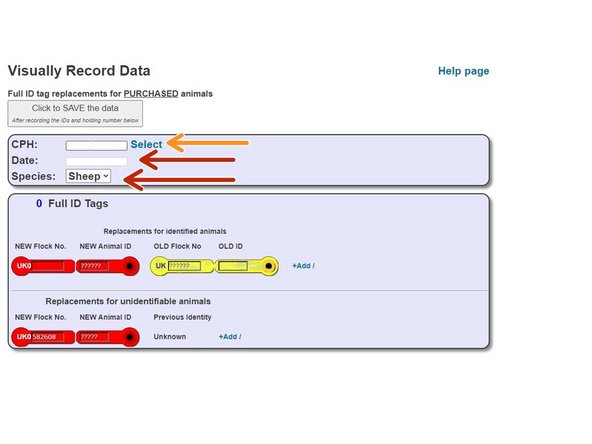 Your CPH will be prepopulated in the CPH box. Use the Select button to change the CPH