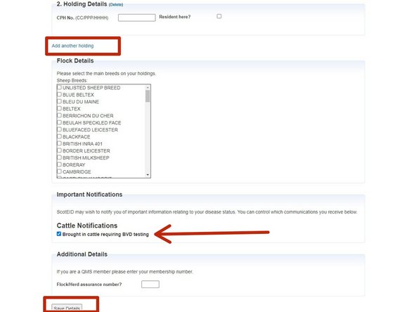 If any changes are made press Save at the bottom of the page