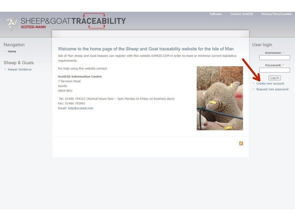 To create a new user, visit the following website: http://www.iomeid.com