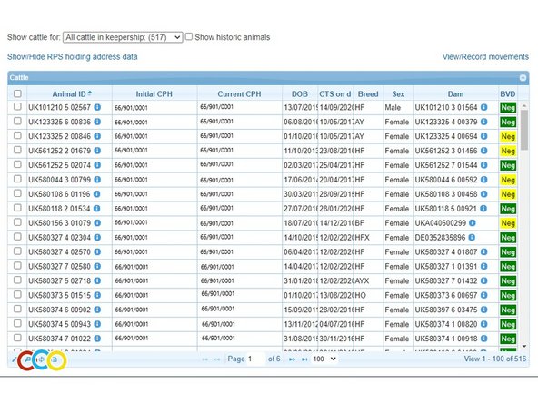 To download the table, click on the document circled in yellow.