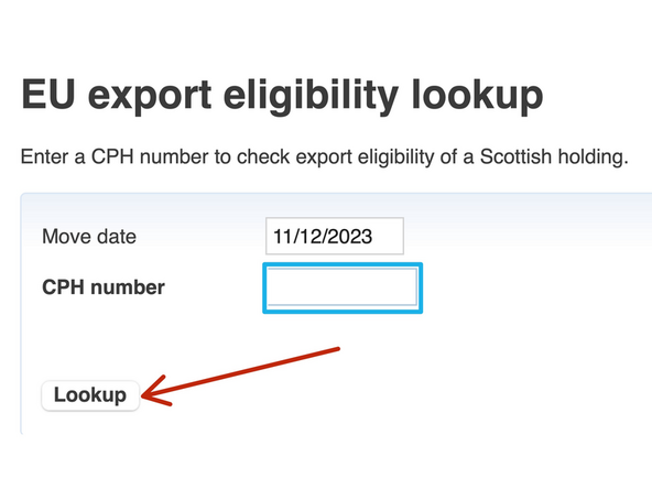 For the location you wish to look up, enter the CPH number here