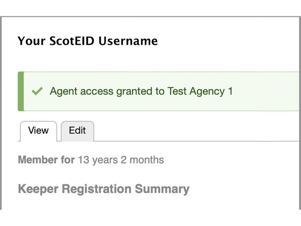 A banner confirms your selection on the top of the Keeper Details page.