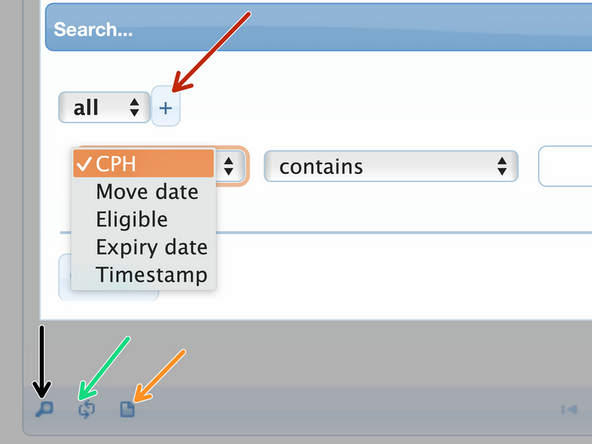 The Lookup history can be searched by each of the columns of data or by combinations of the columns.