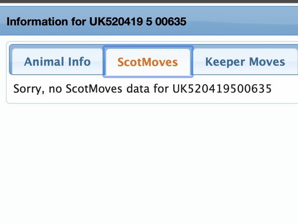 Where an animal is on a holding that records within business moves - these show on the ScotMoves tab.