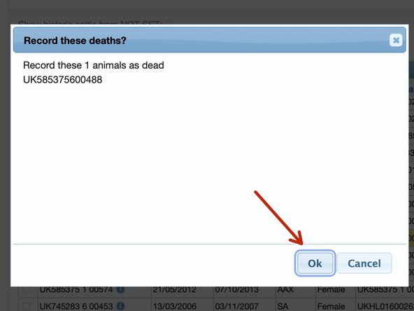 When you hit the 'Submit' button, a box appears asking you to confirm