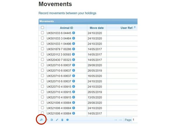 To refine your search, click on the magnifying glass search icon