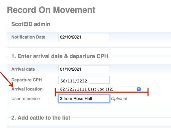 If you use additional holdings, you have the option of allocating the animals directly to an additional holding.