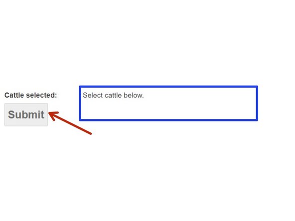 Once you have selected all the cattle you wish to move, the selected ID's will show in the area where the blue box marker shows