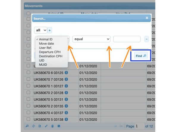 Then refine your search by using the drop down lists, as shown