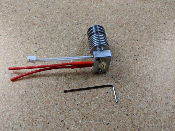 Locate the thermistor cartridge and allen key.