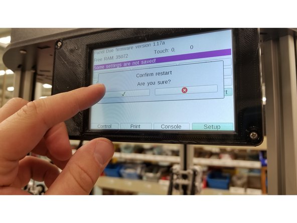 Select "Save &amp; Restart" > green check mark