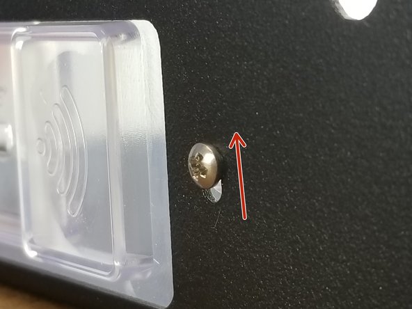 Loosely install the two #4 sheet metal screws into the Panel Cover through the sheet metal.