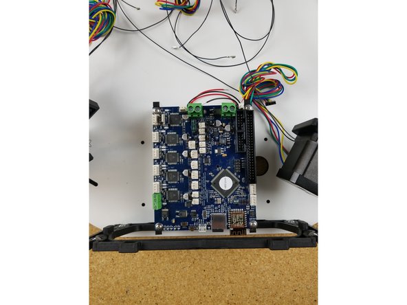 Install the Duet as shown, using the M3 10mm screws and M3 nylon lock nuts.