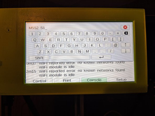 The next command you will send is M552 S1 to turn on the wifi as shown in Pic 1.