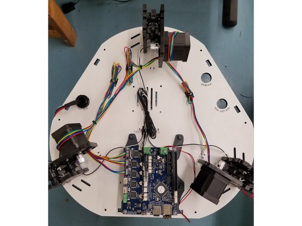 Install the motor wires in the locations indicated here. You can route the wires however you like, just be sure not to run them parallel to the End Stop wires.