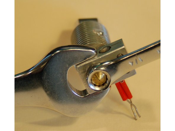 On the next step, tightening the nozzle, be sure not to damage the heater cartridge with the 15mm or 5/8 wrench.