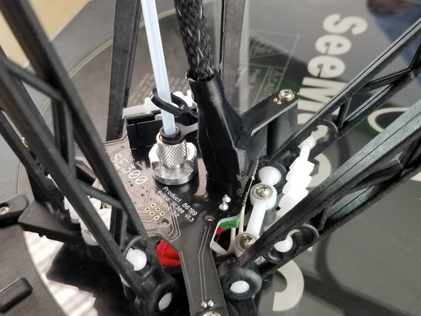 Slide the boot over the connectors to cover and protect the clips as shown in Pic 3.  The boot will slide fully down to the hotend board.