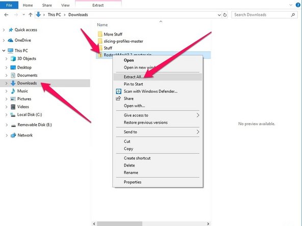 (pic with RED ARROWS) Locate the new firmware files you have downloaded in a previous step in this guide.   They're usually located in your downloads folder.