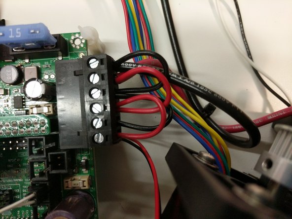 Plug the RAMBo Power Connector into the RAMBo board in the location indicated.