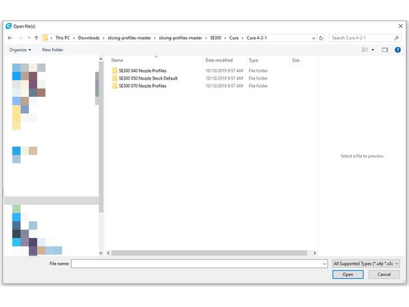 In Cura, select "Preferences" in the top menu bar, then "Configure Cura..."