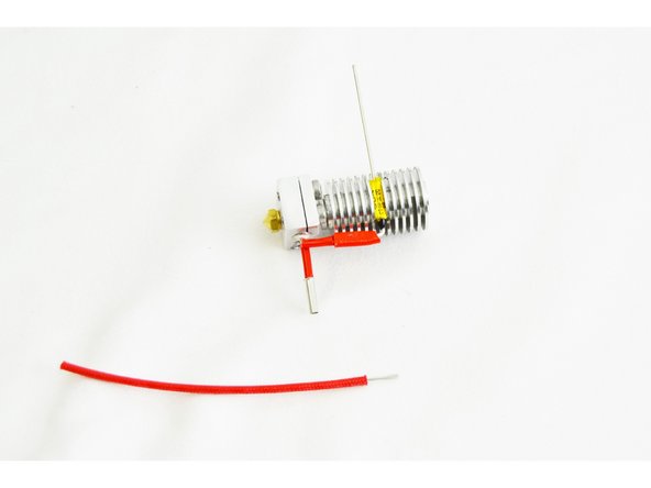 Slide the wire ferrule over the end of the lead on the heater cartridge.