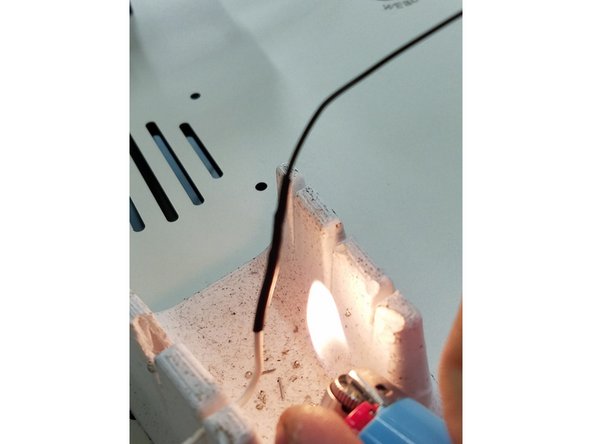BE VERY CAREFUL NOT TO BURN YOURSELF OR THE WIRE CASING WHILE SOLDERING!