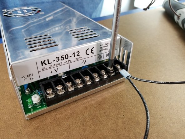 The next position labeled with N will be the screw you will attach the next wire to.