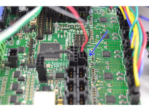 Insert the 2 pin latching connector with the blue wire into the PS-ON location on the RAMBo board.