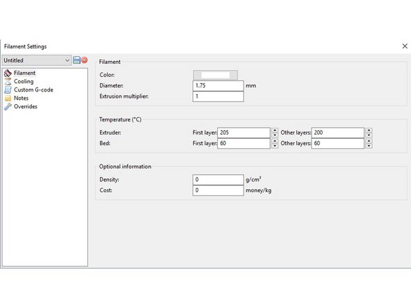 Print Settings are as the name suggests, specific to things such as layer height, infill, speeds, support, etc.