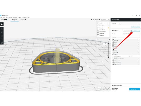 You can modify profile settings in Cura. These settings are located on the right hand side of the screen. There are a multitude of settings that you can modify. To get to these setting you will have to move the slider to &quot;Custom&quot;
