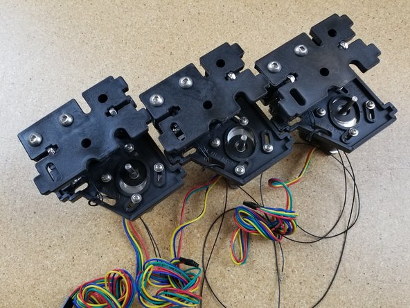 Now complete the 3 motor mount assemblies the same way you completed the idler mount assemblies.