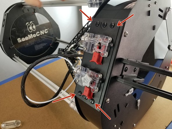 Repeat for all four holes indicated in the photo.