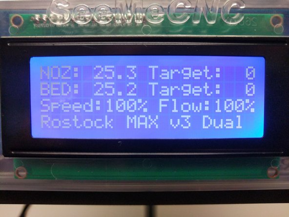When the firmware has successfully been installed you will see the printer name on the main screen has changed and is now: PrinterModel Dual
