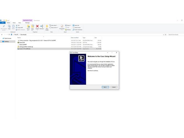 Follow through the prompts to specify the installation location, file types, etc.