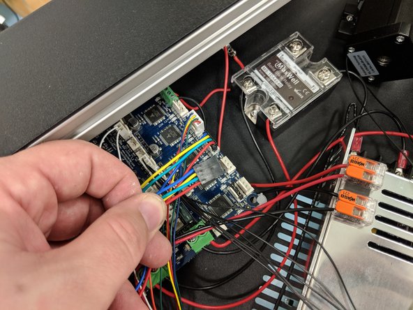 Repeat previous steps with the remaining two tower's wires. Use the diagram to make sure you're plugging them in to the correct positions.