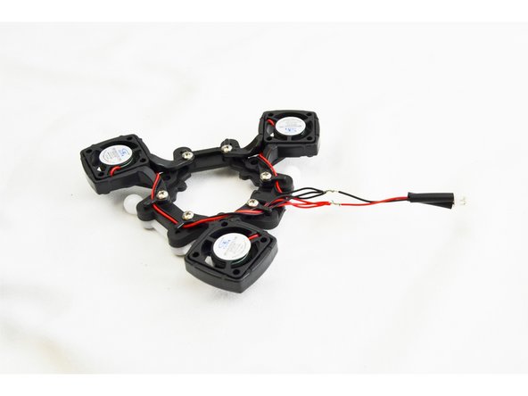 If you have received a REV6 accelerometer board, this step is NOT required. There is a connector for each fan on the board.