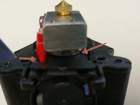Locate the barrel fan blocker from your hot end kit.