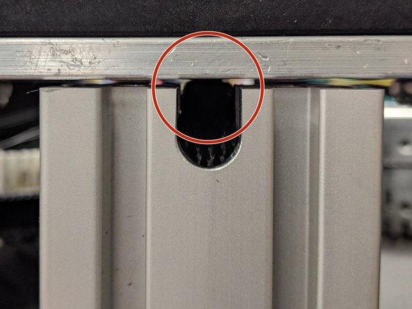 Make sure to look from the outside of the tower towards the center of the upper assembly and ensure that the wires are ALL in their relief.